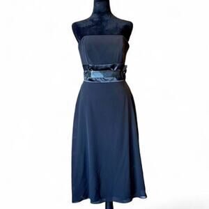 Vintage Black Strapless Dress – After Six Formal A-Line S